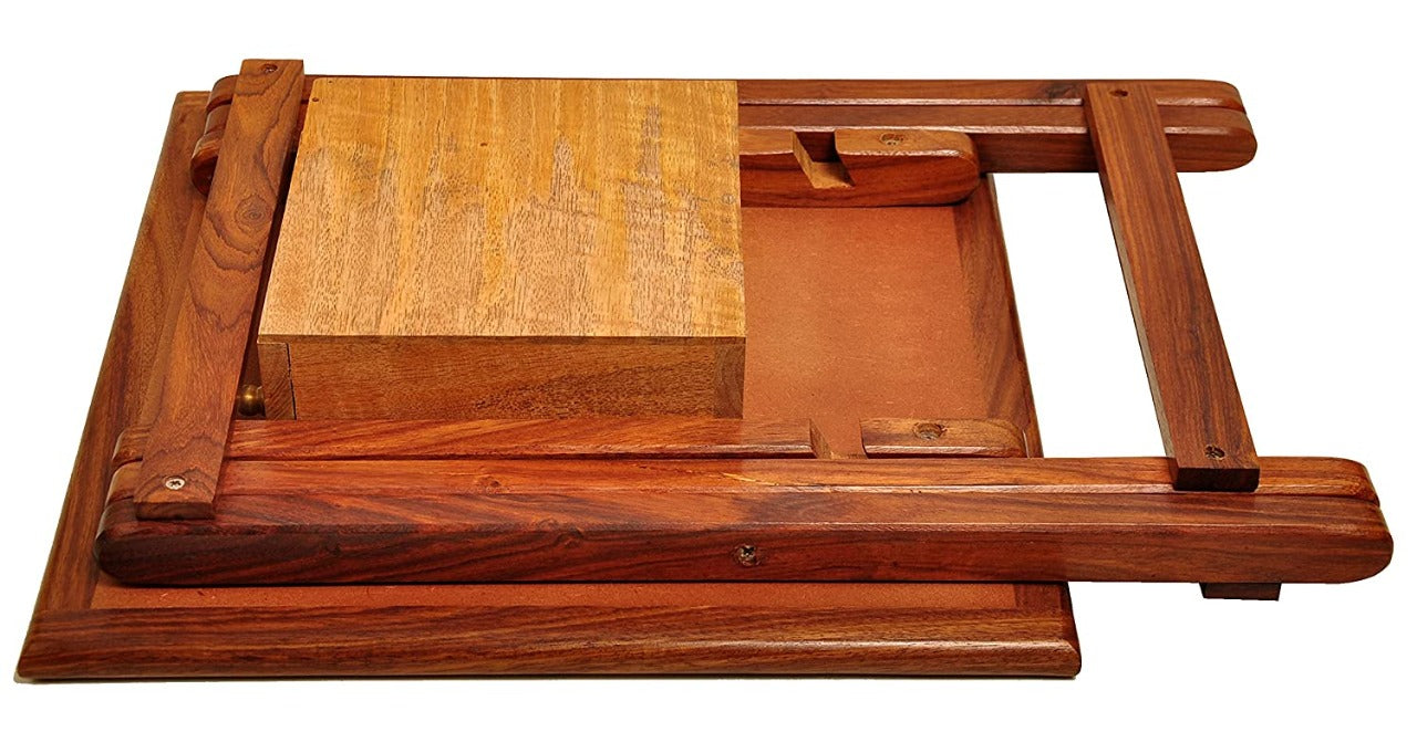 Sheesham Wood Handicrafts Wooden Chess Board with 32 Chessmen