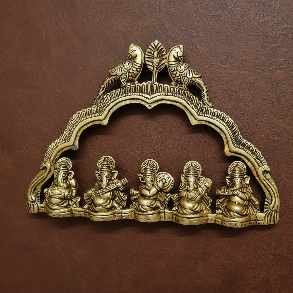 Brass Ganesh Musical Wall Hanging for Home Decor