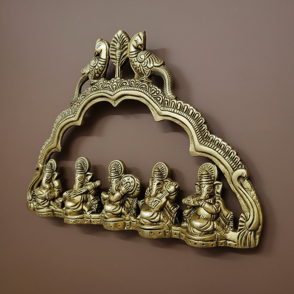 Brass Ganesh Musical Wall Hanging for Home Decor