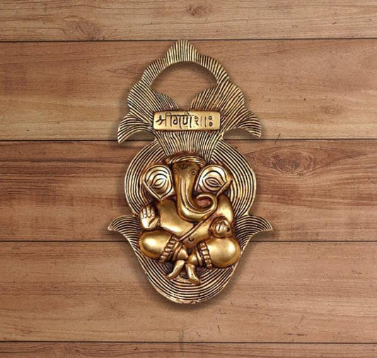 brass Shree Ganesh wall hanging