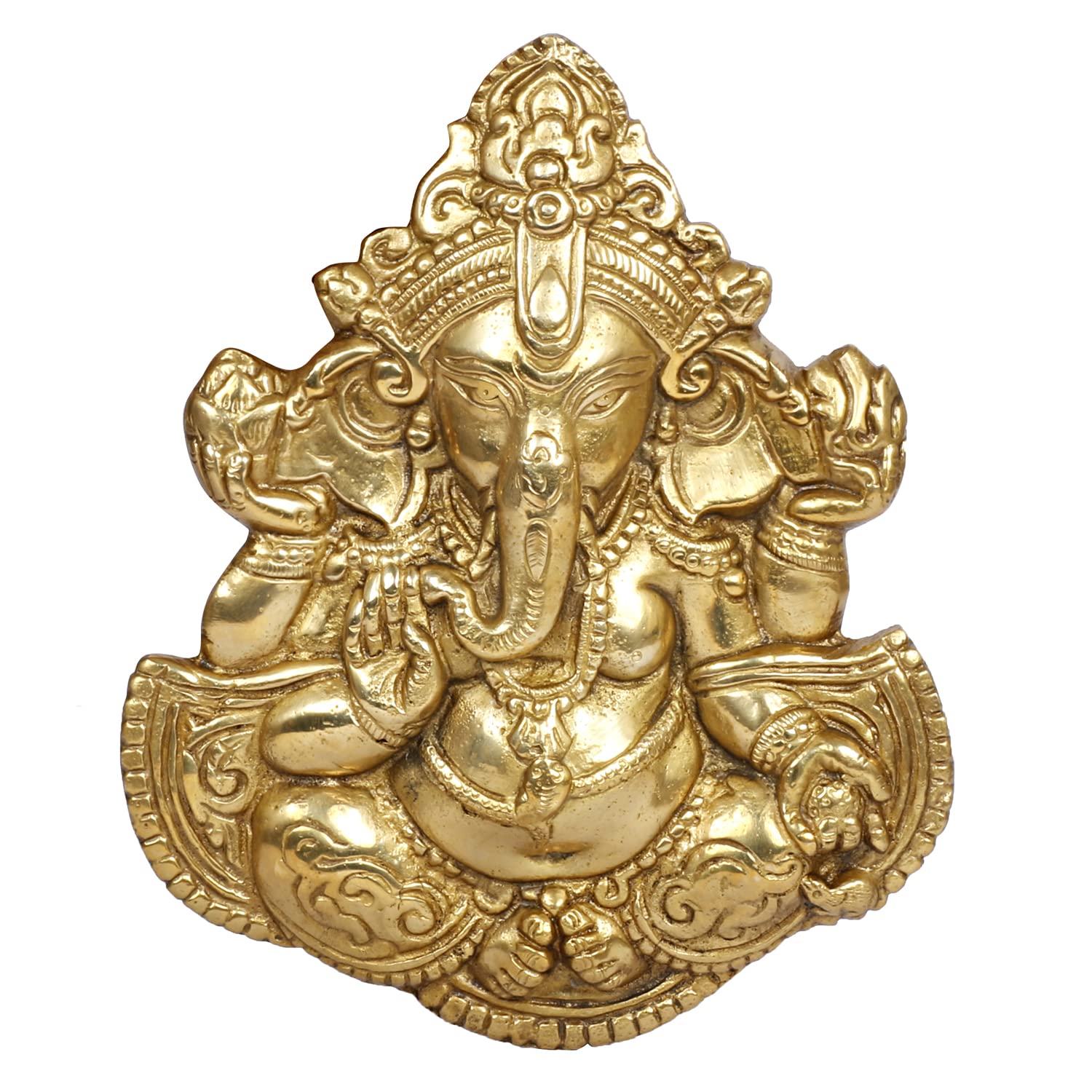 Brass Ganesh Wall Hanging/Door Hanging, 8"