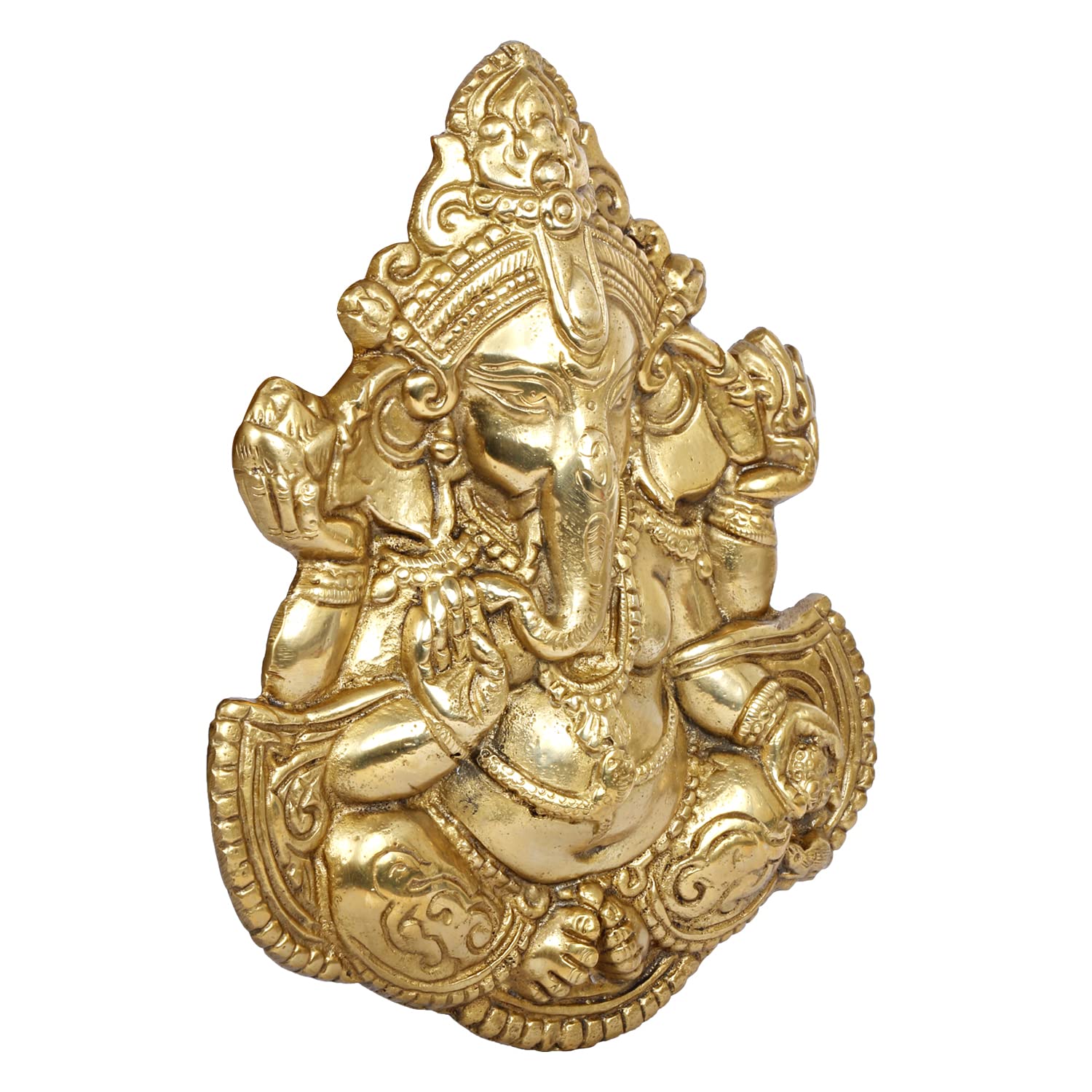 Brass Ganesh Wall Hanging/Door Hanging, 8"