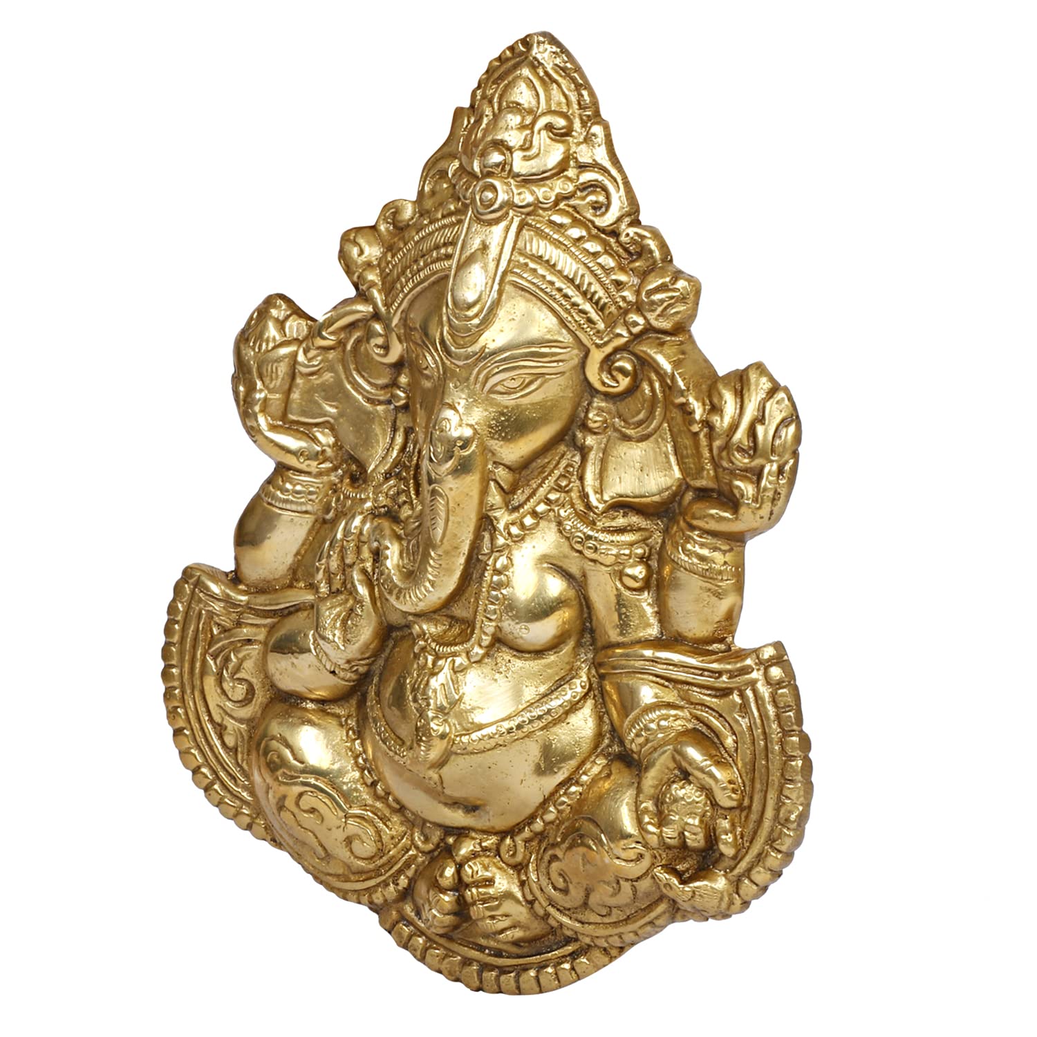Brass Ganesh Wall Hanging/Door Hanging, 8"