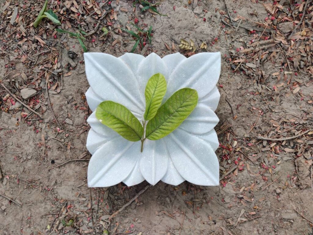 marble square urli for home décor/snacks/fruits/gift item