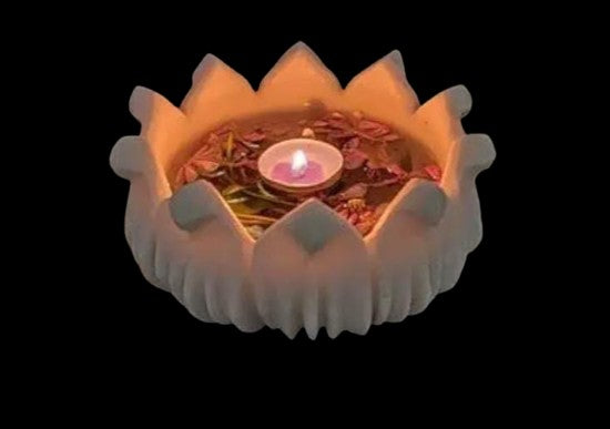 marble urli 6" lotus urli for fruits/snacks/home décor/gift item