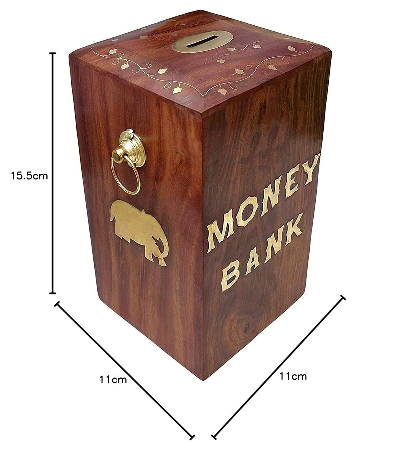 Handmade Wooden money Bank  – Ethnic Savings Box for Home Décor & Gifting gor kids
