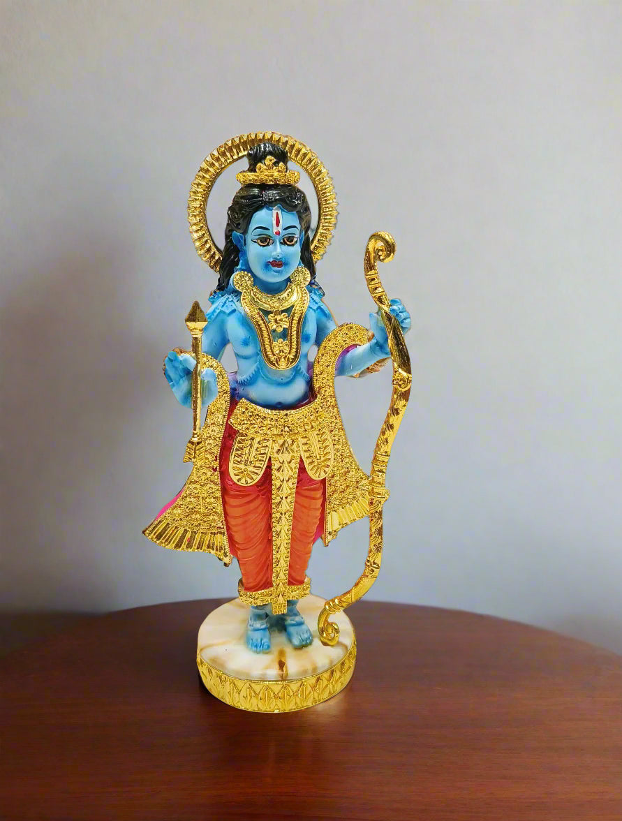 gold plated colorful ram lalla statue for gift / home/ office temple/ home decor