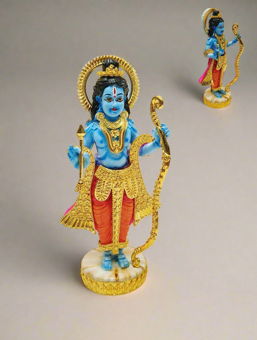 gold plated colorful ram lalla statue for gift / home/ office temple/ home decor