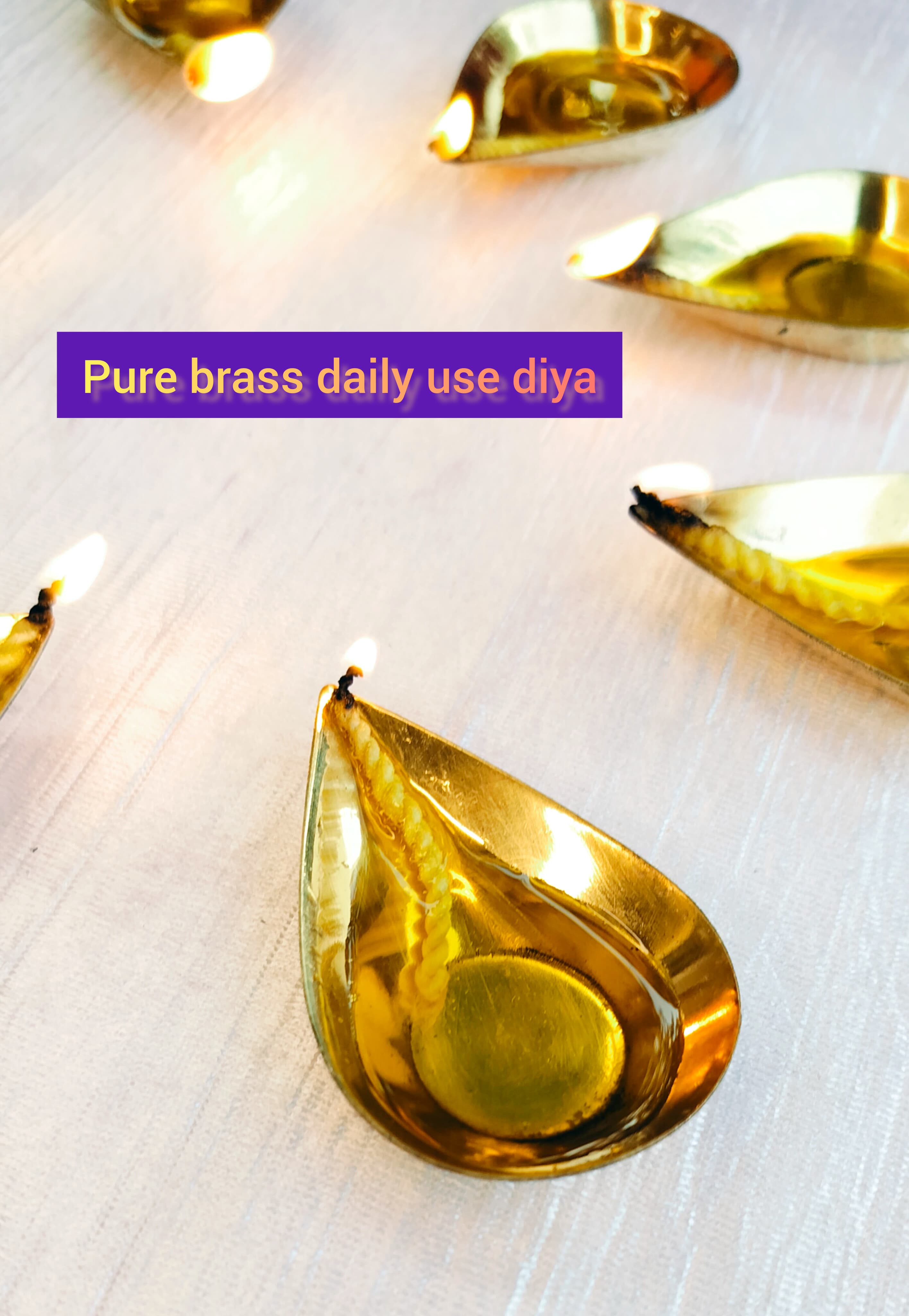Set of 15 Pure Brass Diya for Daily use Pooja/ Gift Item/ House Warming