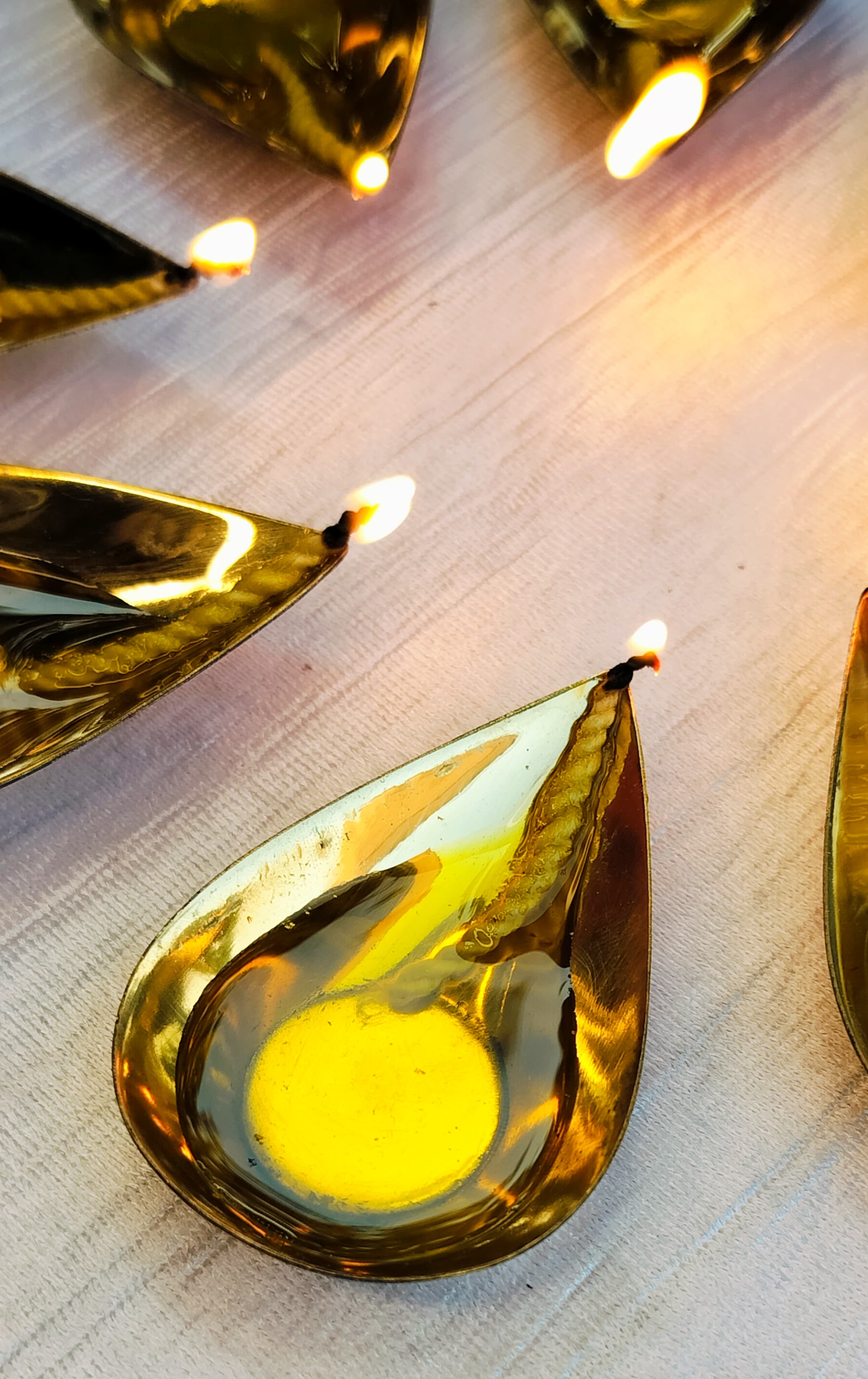 Set of 15 Pure Brass Diya for Daily use Pooja/ Gift Item/ House Warming