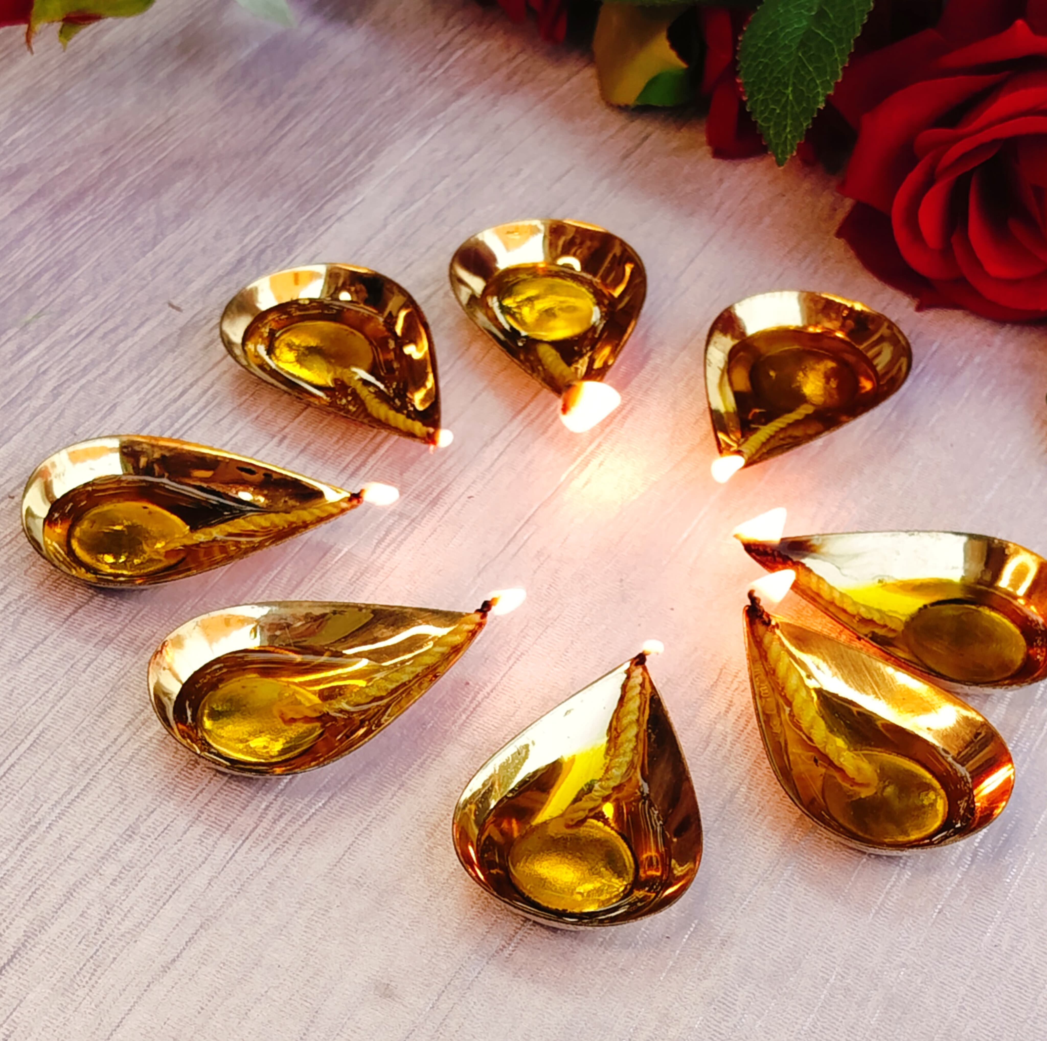 Set of 15 Pure Brass Diya for Daily use Pooja/ Gift Item/ House Warming