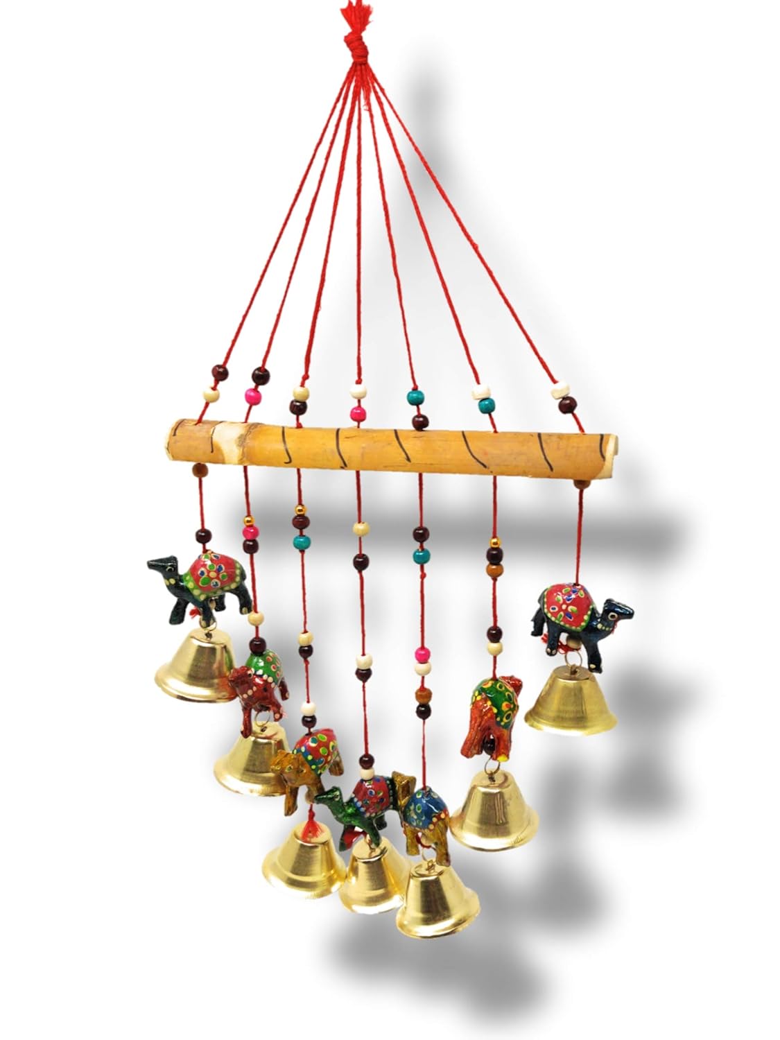 Wooden camel  Wall Hanging with Metal Bells – Handcrafted Home Décor & Gift for Harmony, Elegance & Tradition