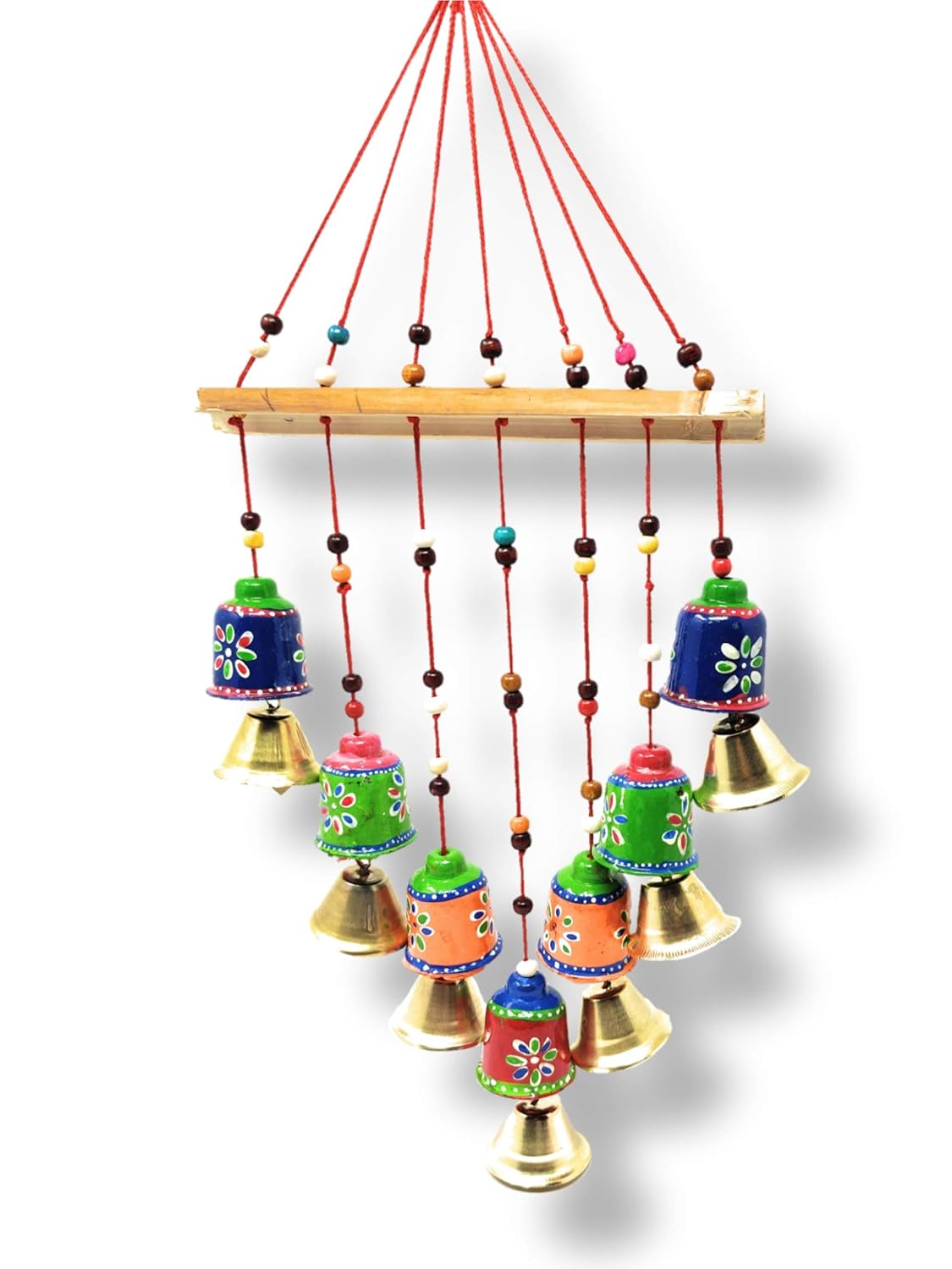 Wooden bell  Wall Hanging with Metal Bells – Handcrafted Home Décor & Gift for Harmony, Elegance & Tradition