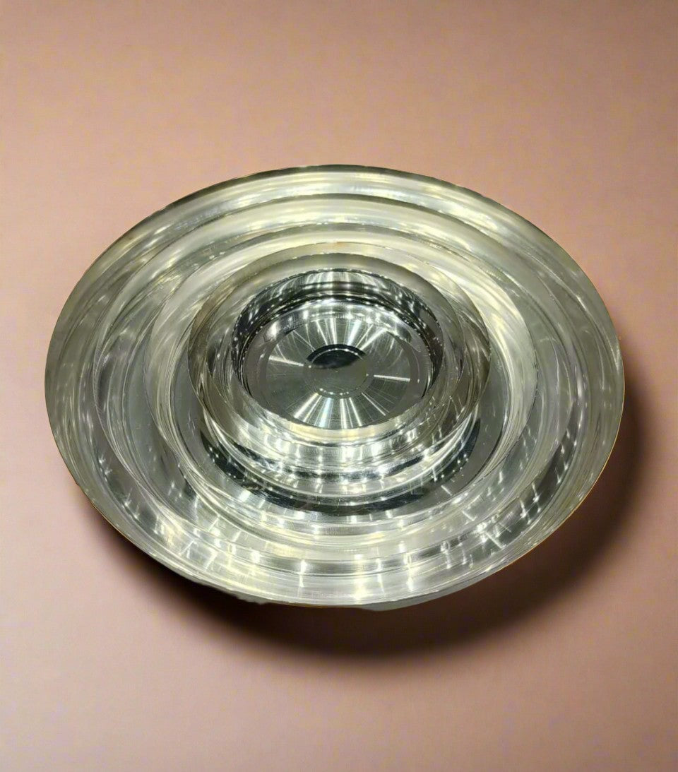 silver plated set of 7 plates for housewarming pooja/ diwali