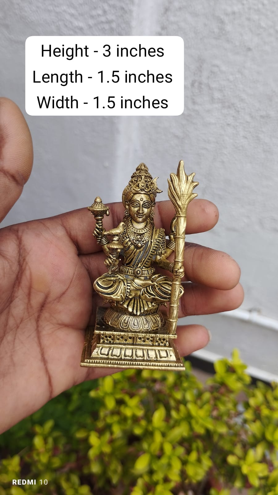 Brass Rajarajeshwari Devi Idol – Small Size for Puja, Decor & Gifting