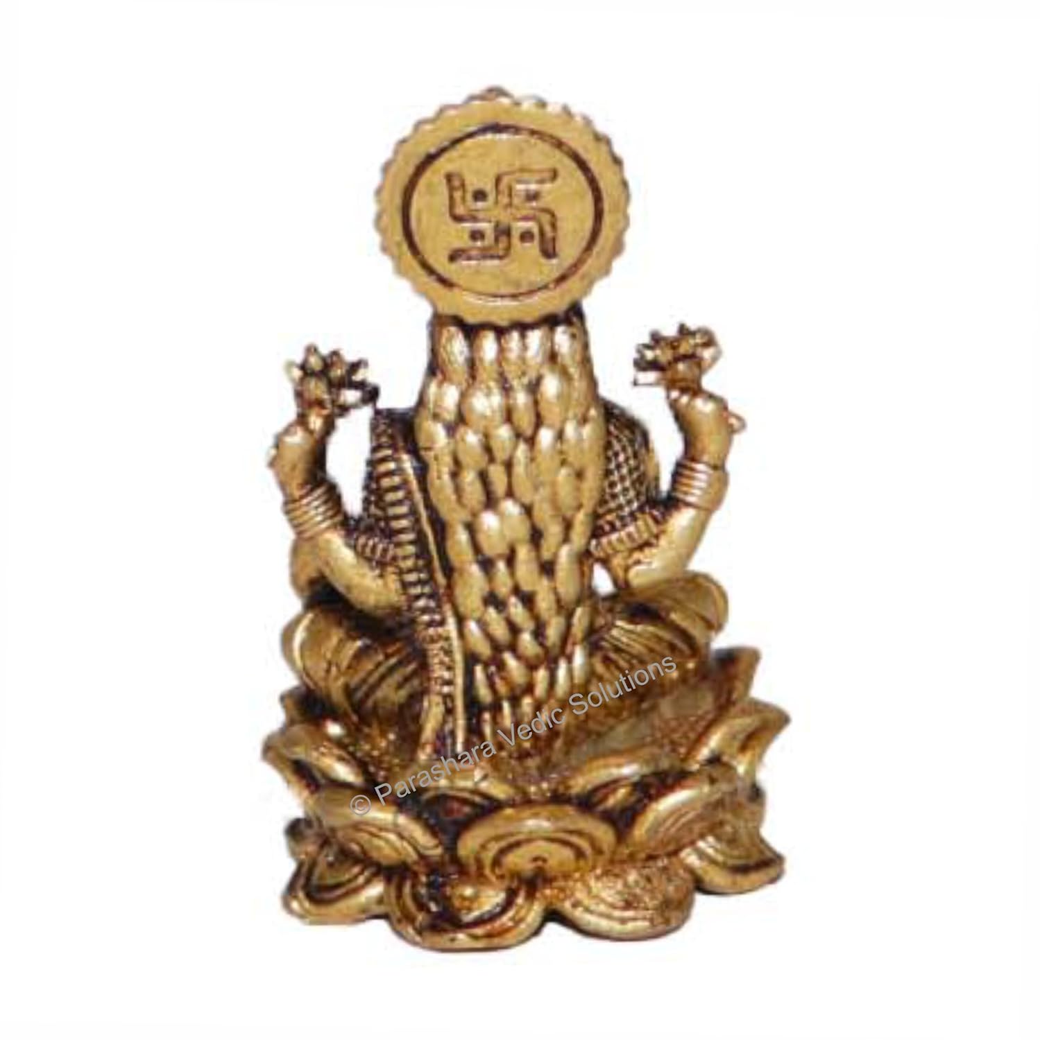 Brass Lakshmi Ganesh Idol – Small Antique Finish Murti for Home Temple, Office & Festive Puja Decor