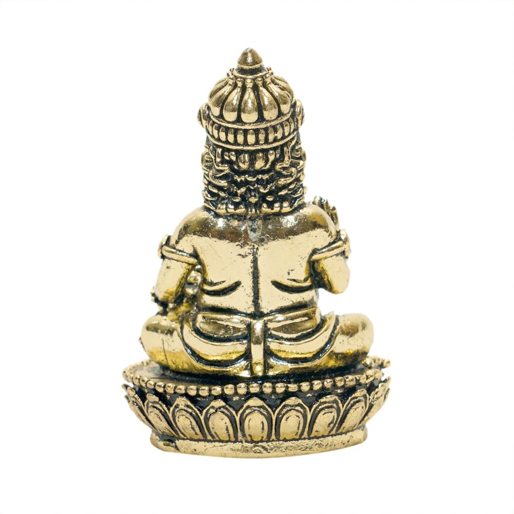 Brass Kuber Idol – Antique Finish Dhanapati Murti for Home Temple, Office & Vastu Prosperity