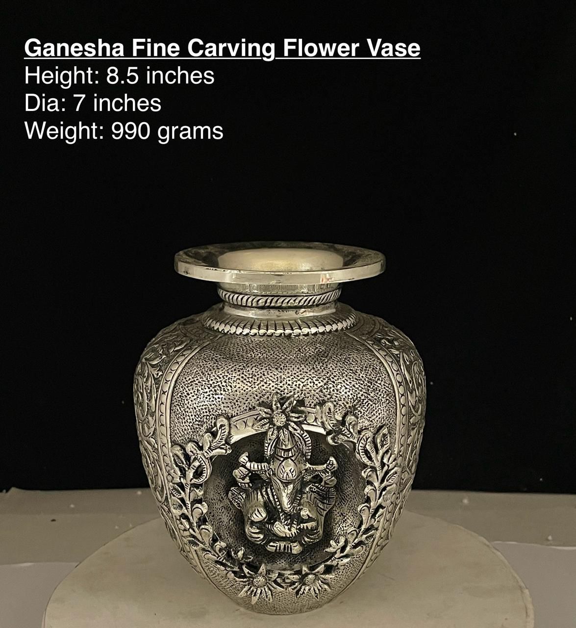 German Silver Ganesh Kalash
