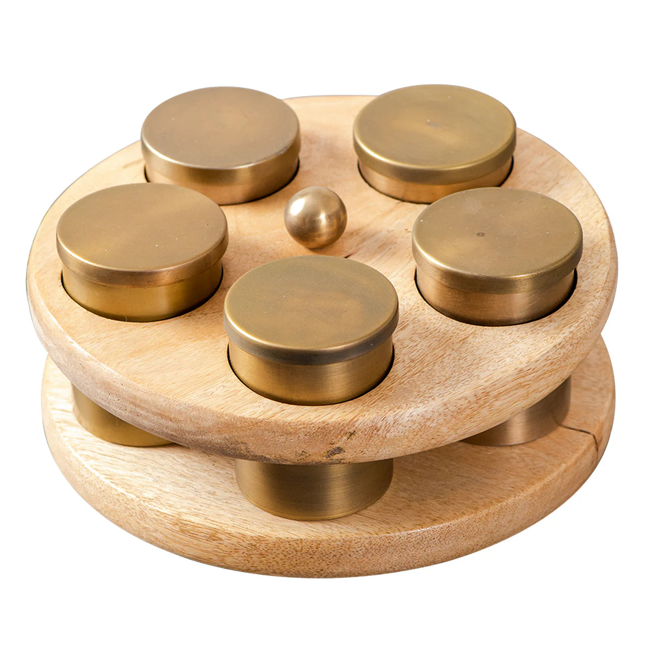 set of 2 wooden casserole and spice box for kitchen/gift item