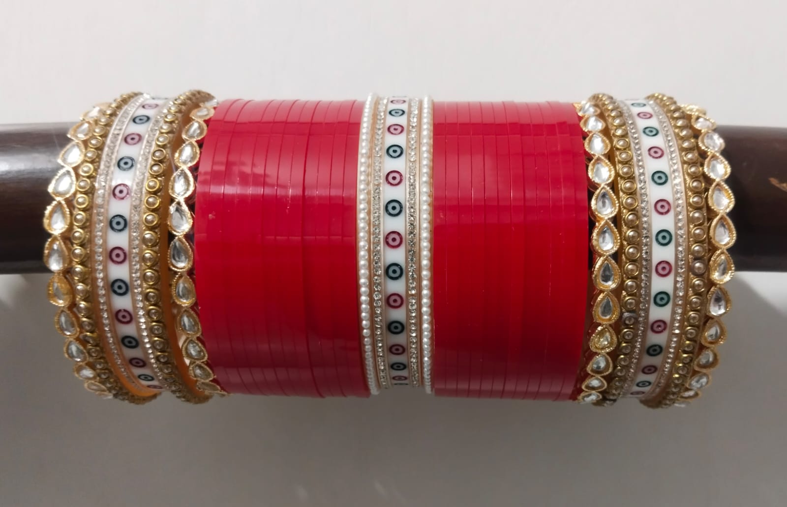 Punjabi Red Bridal Chura Bangle Sets for Women