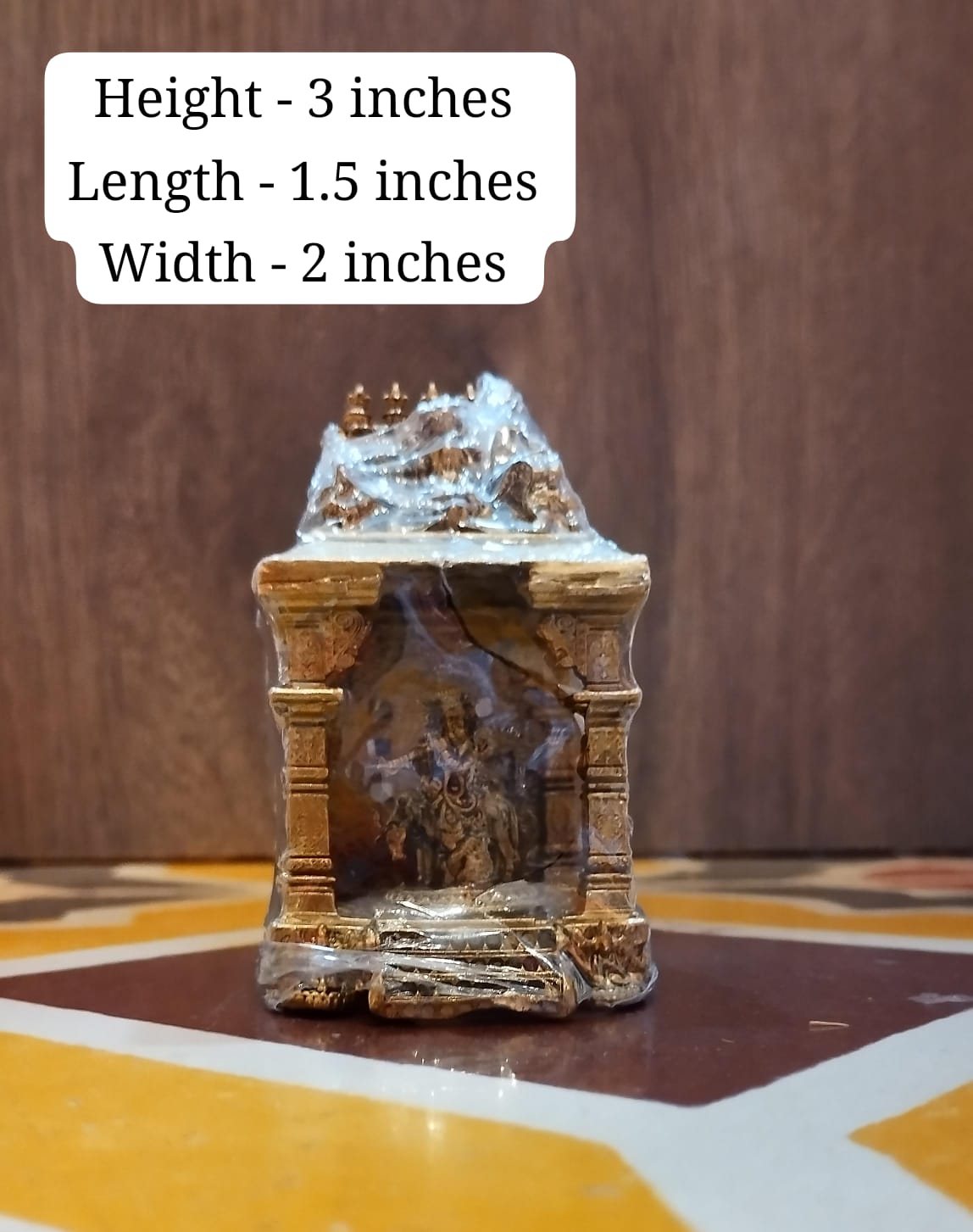 Miniature Brass Krishna in Temple – Sacred Symbol of Joy, Devotion & Protection