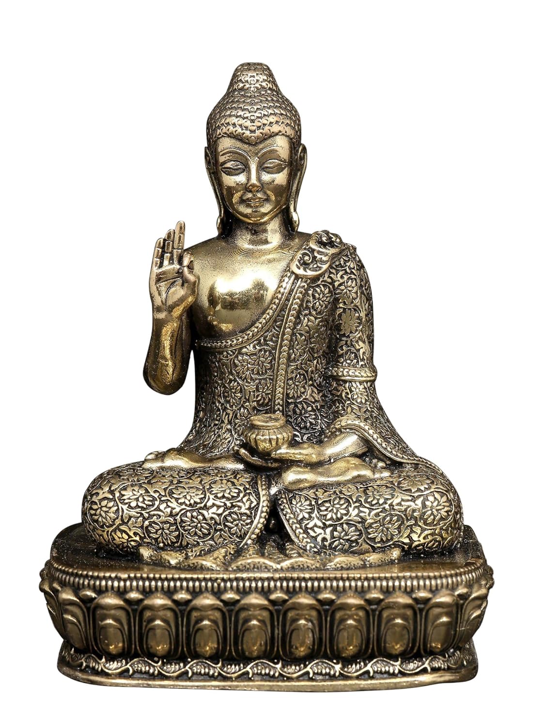 Brass Buddha Idol – Peace, Enlightenment & Positive Energy