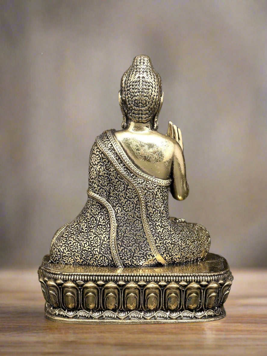 Brass Buddha Idol – Peace, Enlightenment & Positive Energy