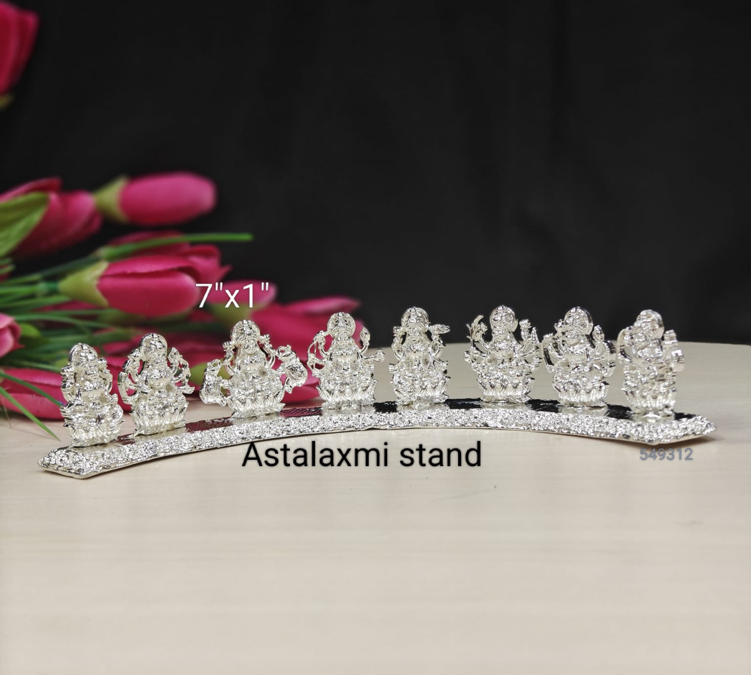 German Silver Ashta Lakshmi Idol Stand – Divine Prosperity & Grace in 8 Forms  Temple Decor & Pooja Gift