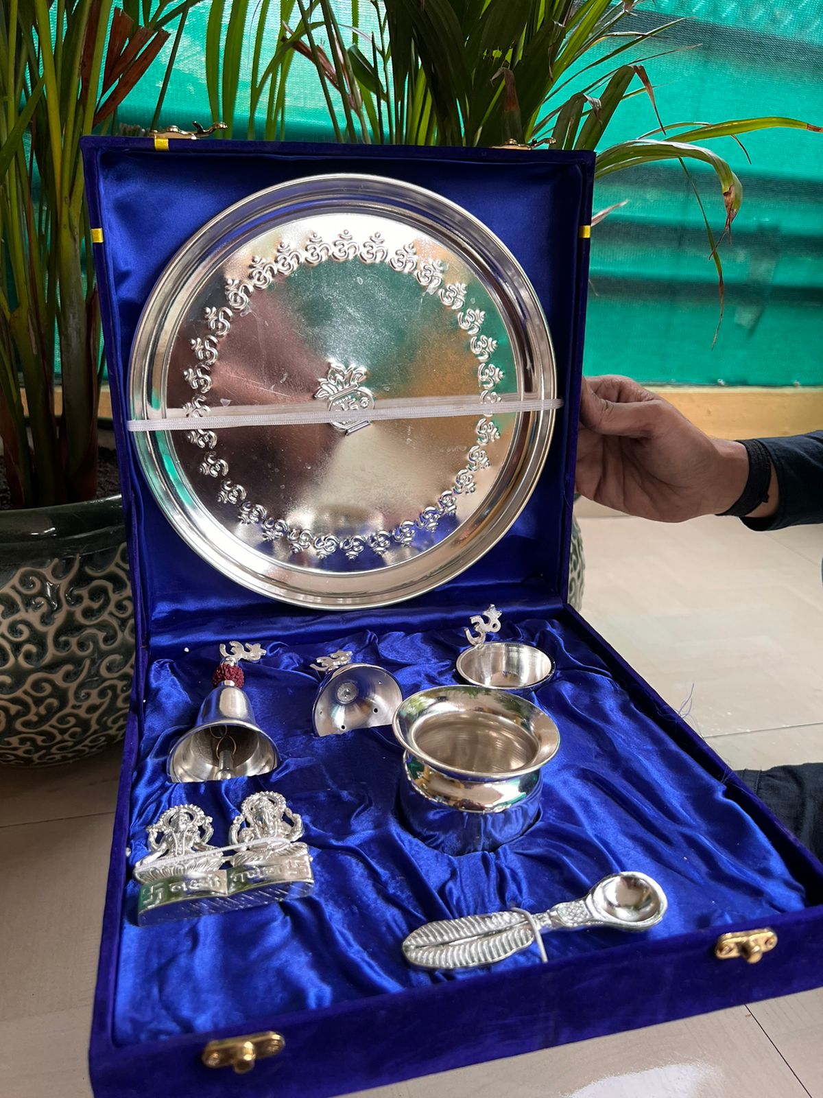 German Silver Pooja THALI Set