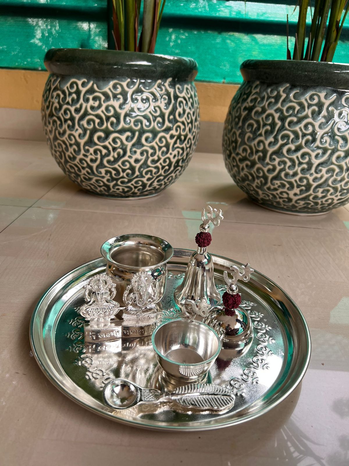 German Silver Pooja THALI Set
