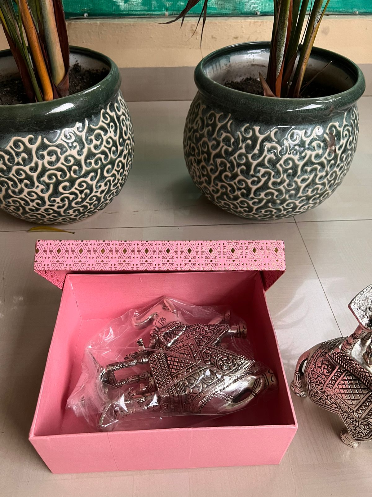 German Silver Beautiful Shahi Elephant with Royal Figures