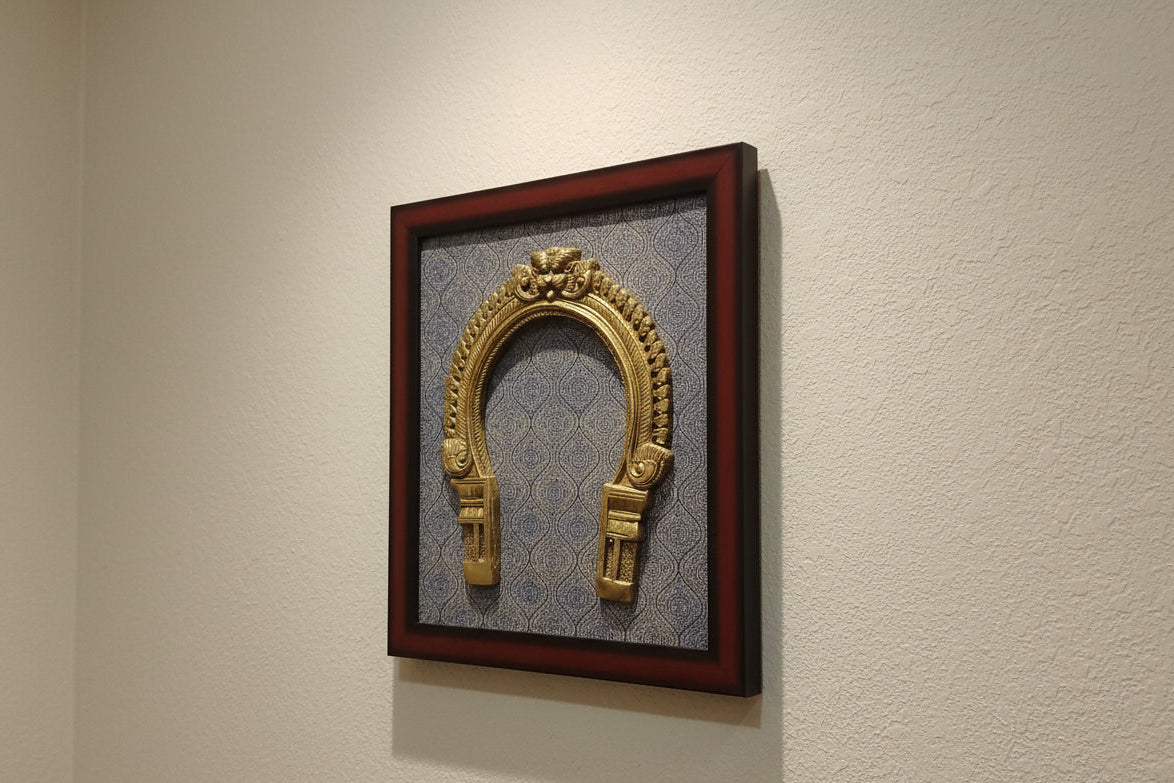 Brass Prabhavalli Wall Frame – Traditional Temple Décor