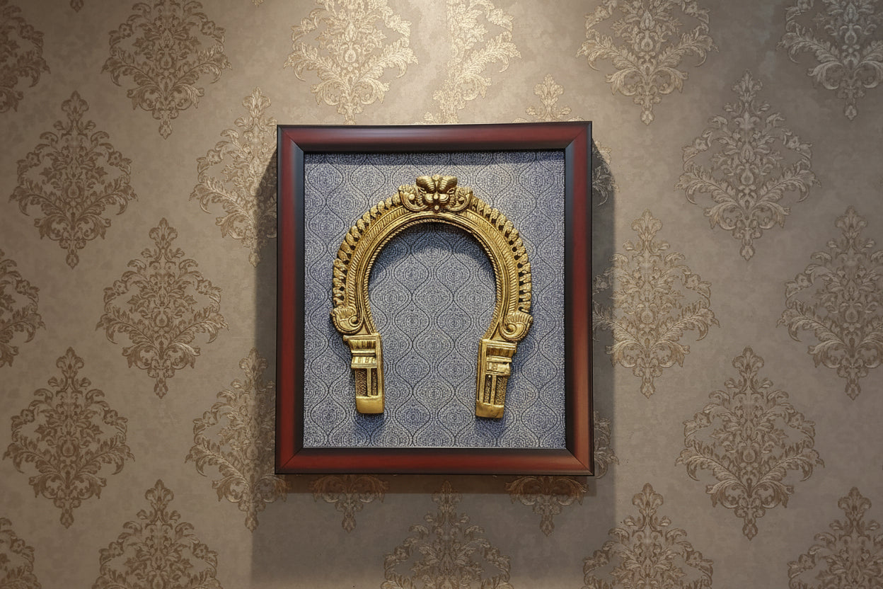 Brass Prabhavalli Wall Frame – Traditional Temple Décor