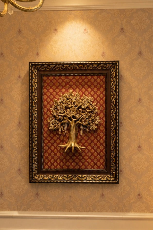 Brass Tree Wall Frame – Traditional Spiritual Wall Décor
