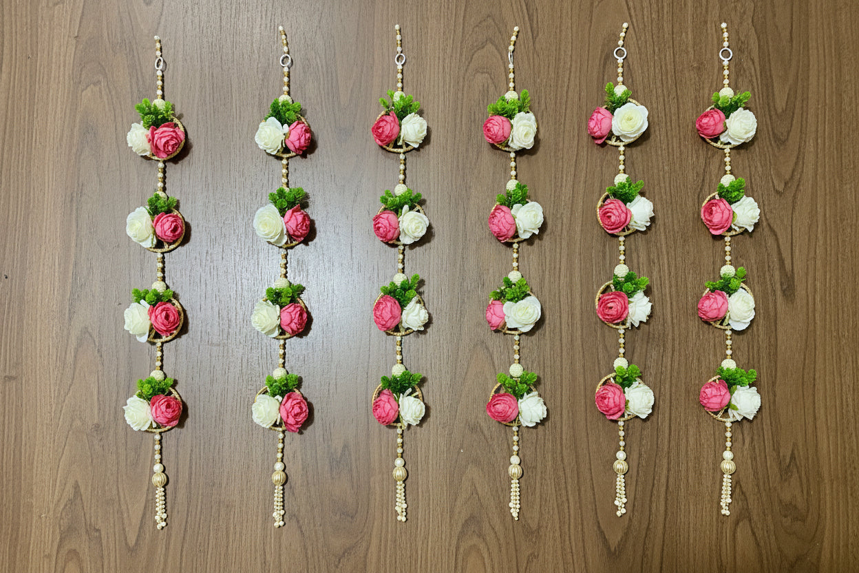 Bloom Tassel Luxe Strings – Set of 6 for Elegant Home & Festival Décor