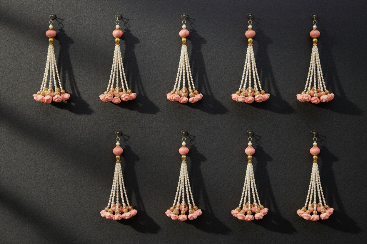 Peony Pearl Bunch Hangings – Set of 6 bunch for Elegant Home & Festival Décor, pink
