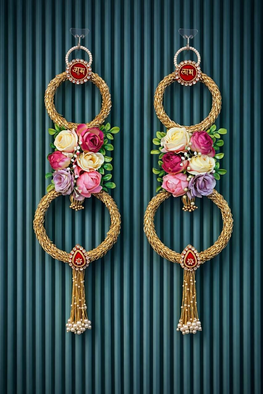 Shubh Labh Floral Hangings – Set for Auspicious Home & Festival Décor