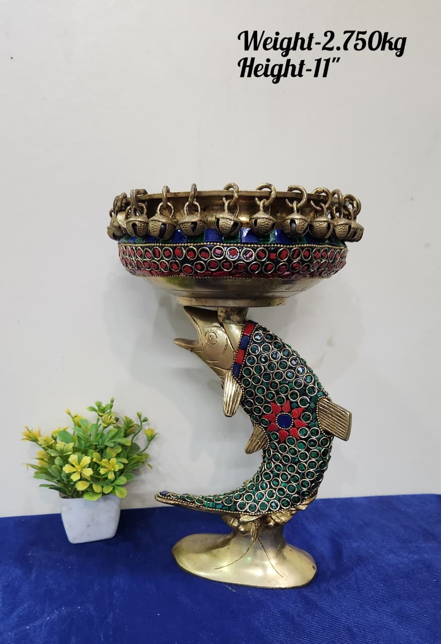 Brass Fish Urli – Symbol of Prosperity & Flowing Positivity