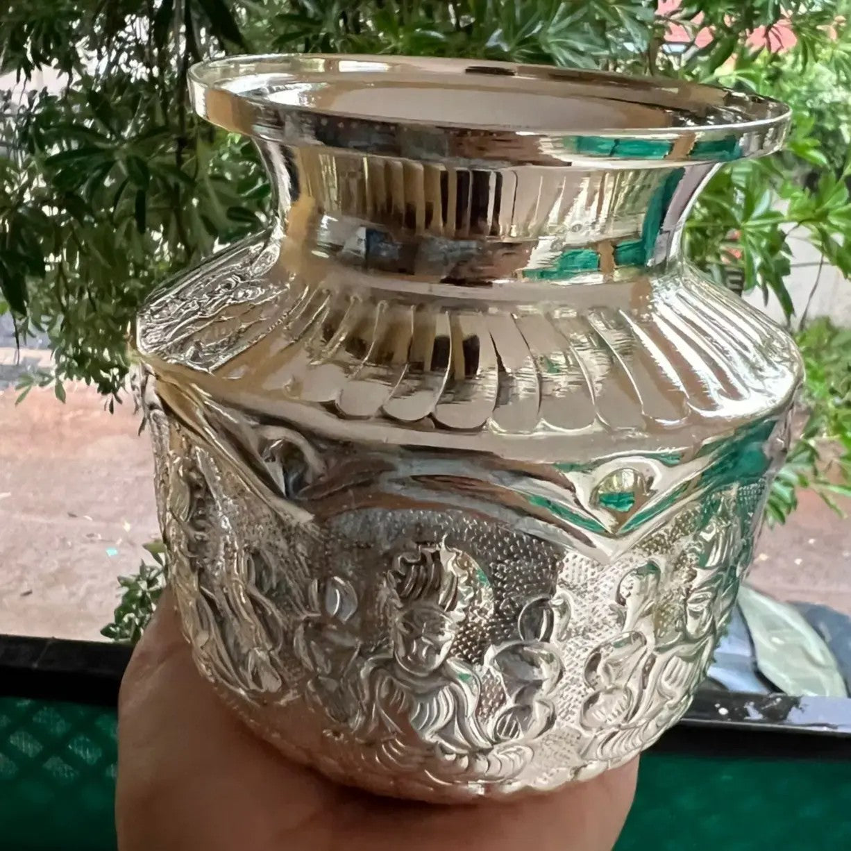 German Silver Ashtalakshmi kalasha for Diwali/Housewarming