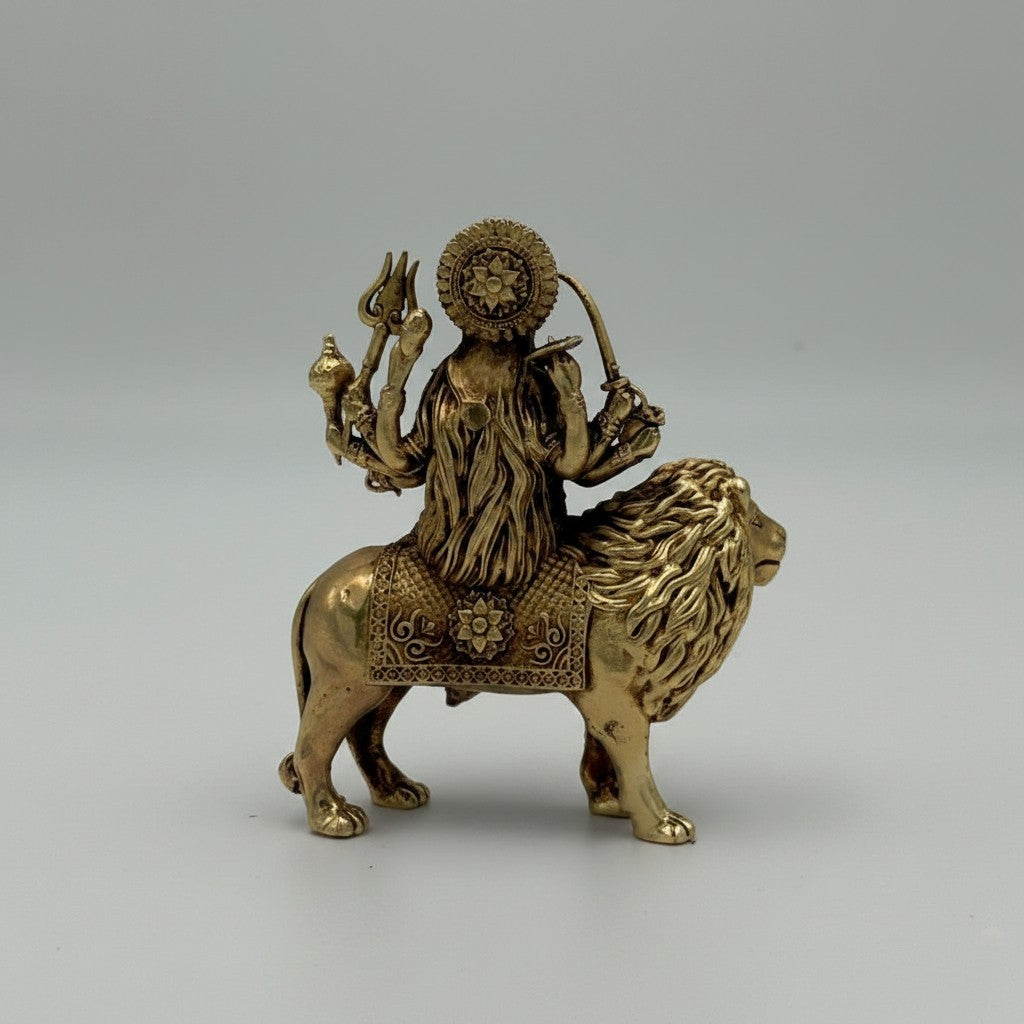 Brass Durga Statue – Divine Goddess Idol for Home Temple & Festival Décor