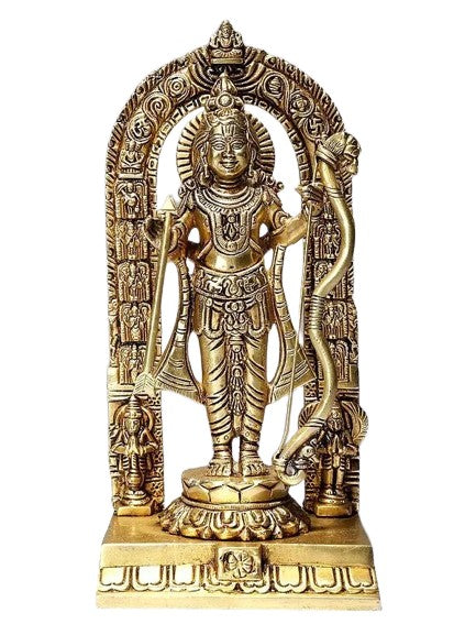 indiancraftsbykanika Brass ram Lalla ayodhtya Fully Carved, Size : 9" for Temple/Home/Office/Home Decor/Gift