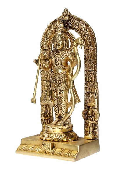 indiancraftsbykanika Brass ram Lalla ayodhtya Fully Carved, Size : 9" for Temple/Home/Office/Home Decor/Gift
