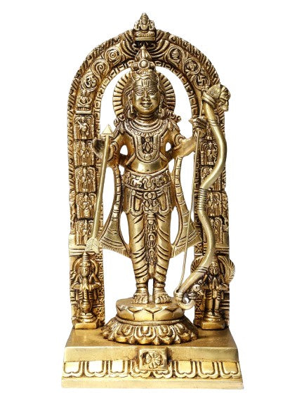 indiancraftsbykanika Brass ram Lalla ayodhtya Fully Carved, Size : 9" for Temple/Home/Office/Home Decor/Gift