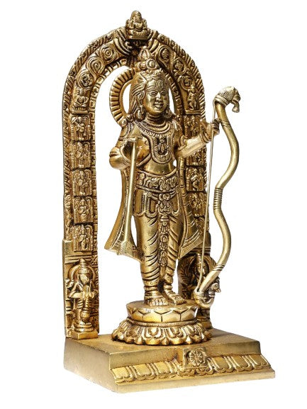 indiancraftsbykanika Brass ram Lalla ayodhtya Fully Carved, Size : 9" for Temple/Home/Office/Home Decor/Gift