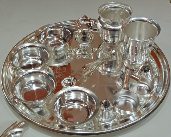 Silver Plated Combo Pooja thali Set