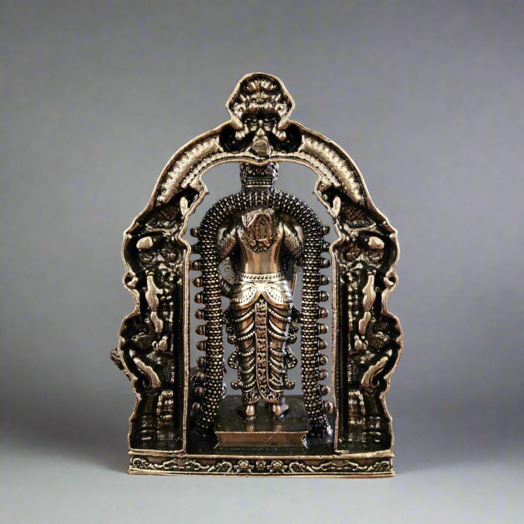 Lord Murugan | Kartikeya Brass Idol | 5-Inch Divine Warrior Statue for Courage, Protection & Victory