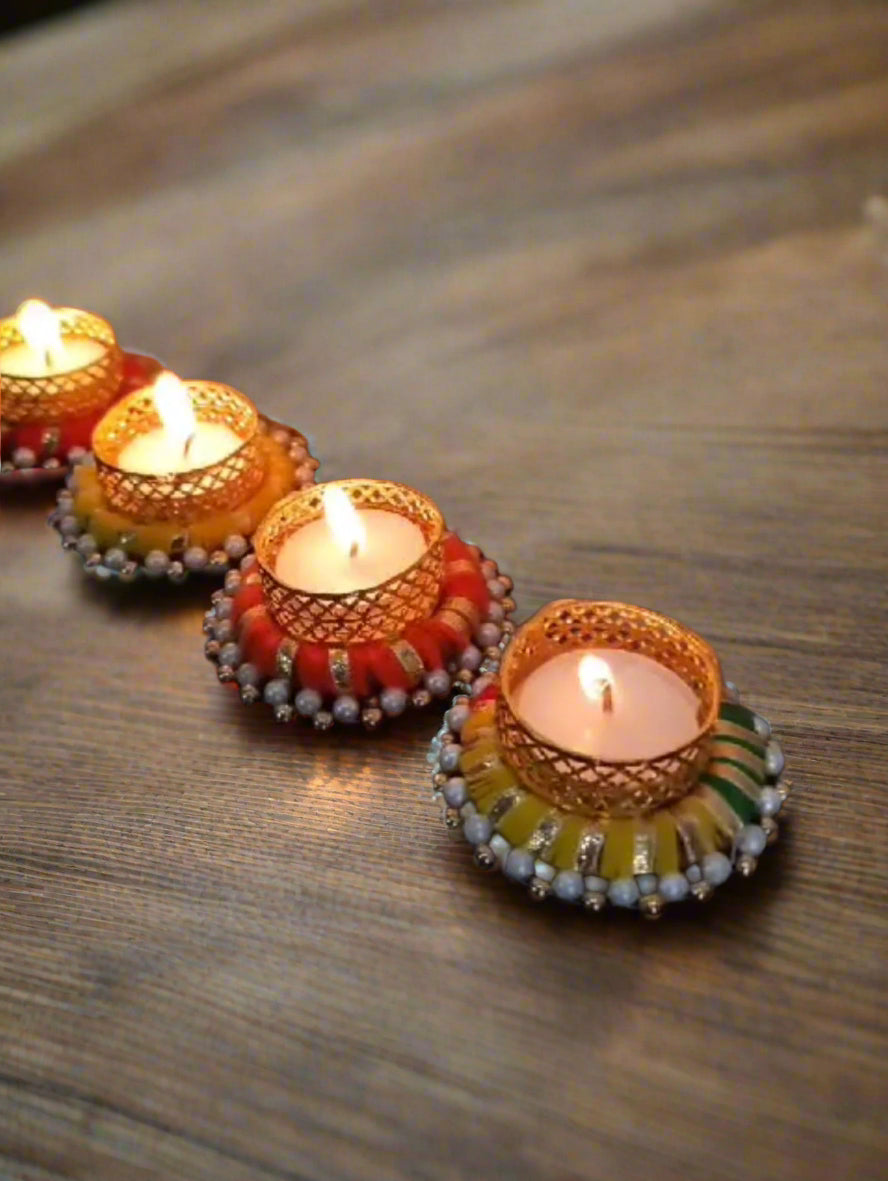 round tea light holder for diwali décor, set of 50 pieces