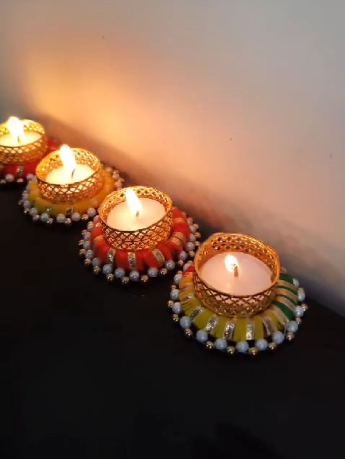 round tea light holder for diwali décor, set of 50 pieces