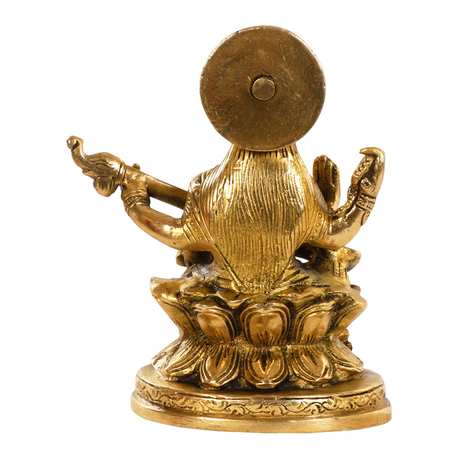 indiancraftsbykanika Brass Maa Saraswati 5" Idol for Temple/Gift Item/Home Decor