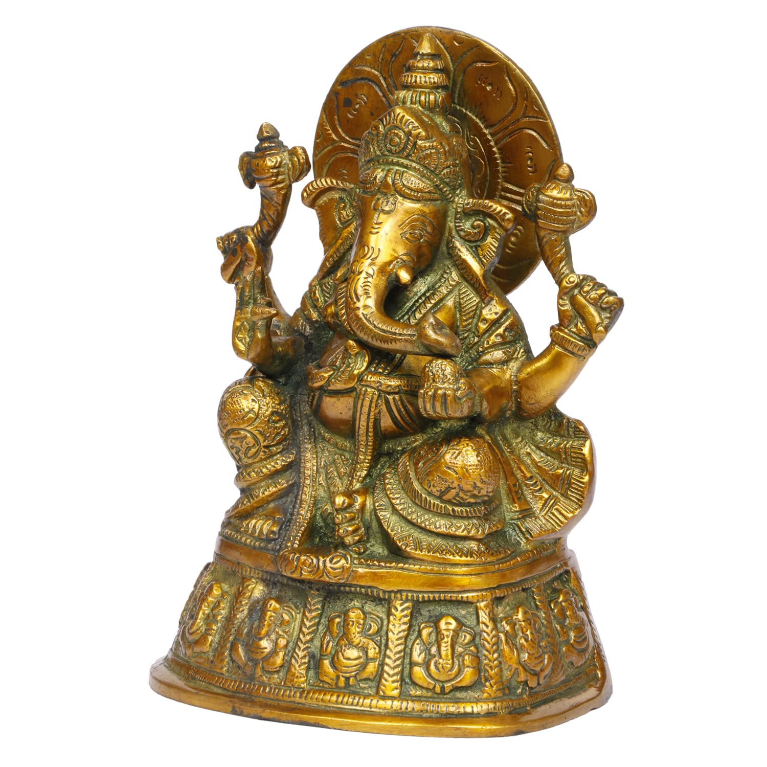 Brass Ganesh ganpathi vinayak murti Statue Idol for Home Temple/Gift Item